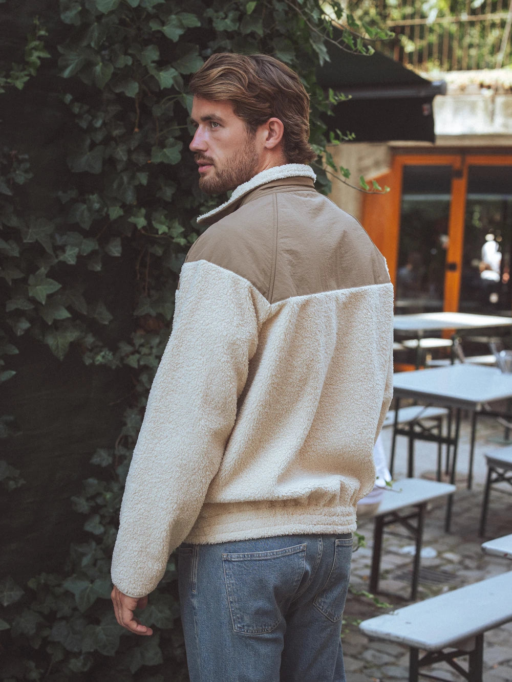 Beige Sherpa Jacket