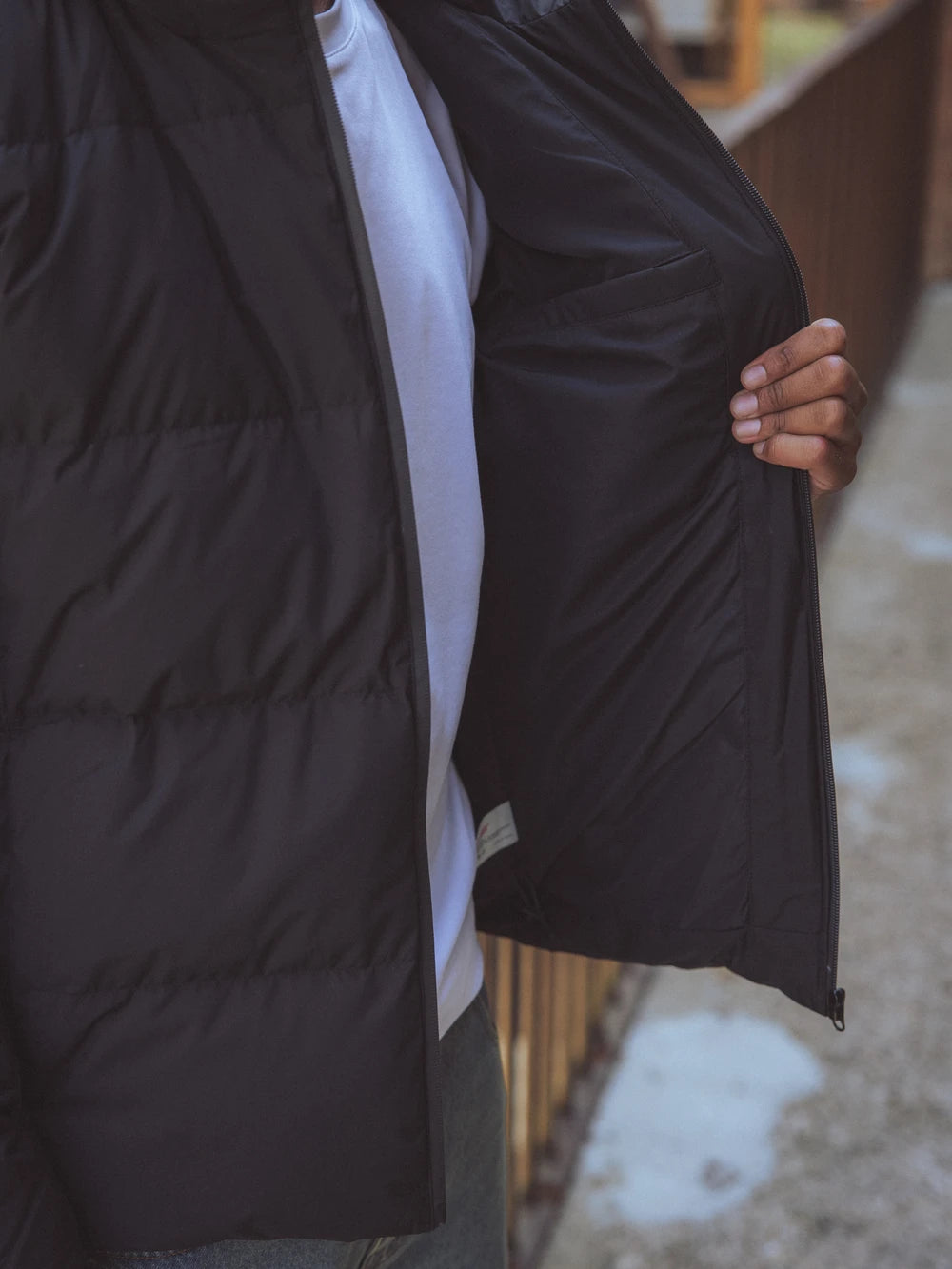 Black Hooded Puffer Jacket