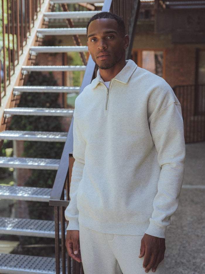 Grey Oversized Zipper Sweater