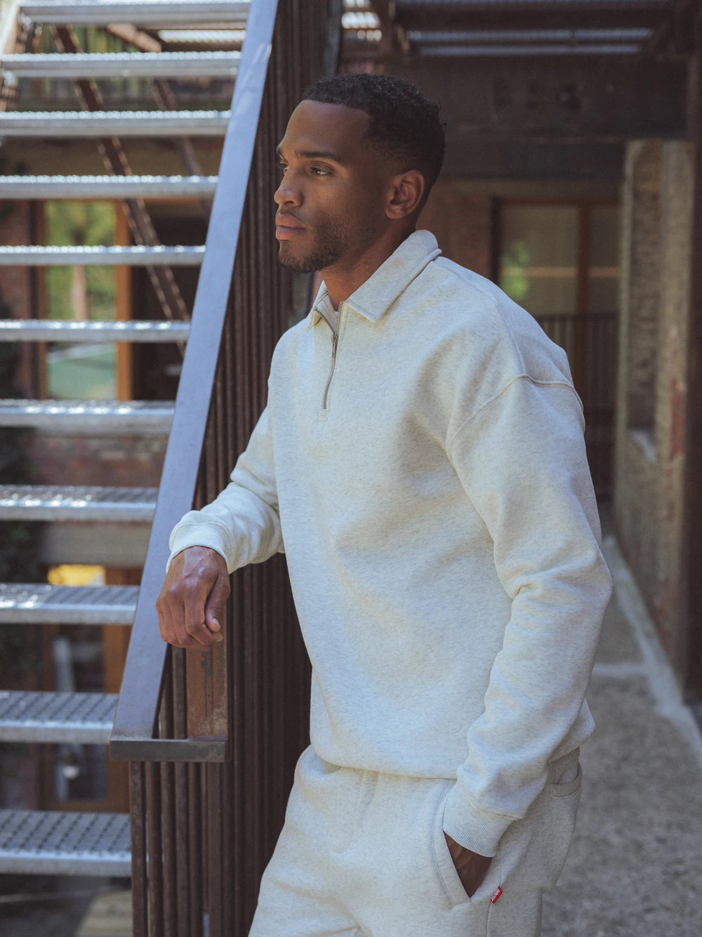 Grey Oversized Zipper Sweater
