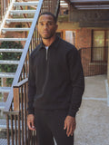 Black Oversized Zipper Sweater