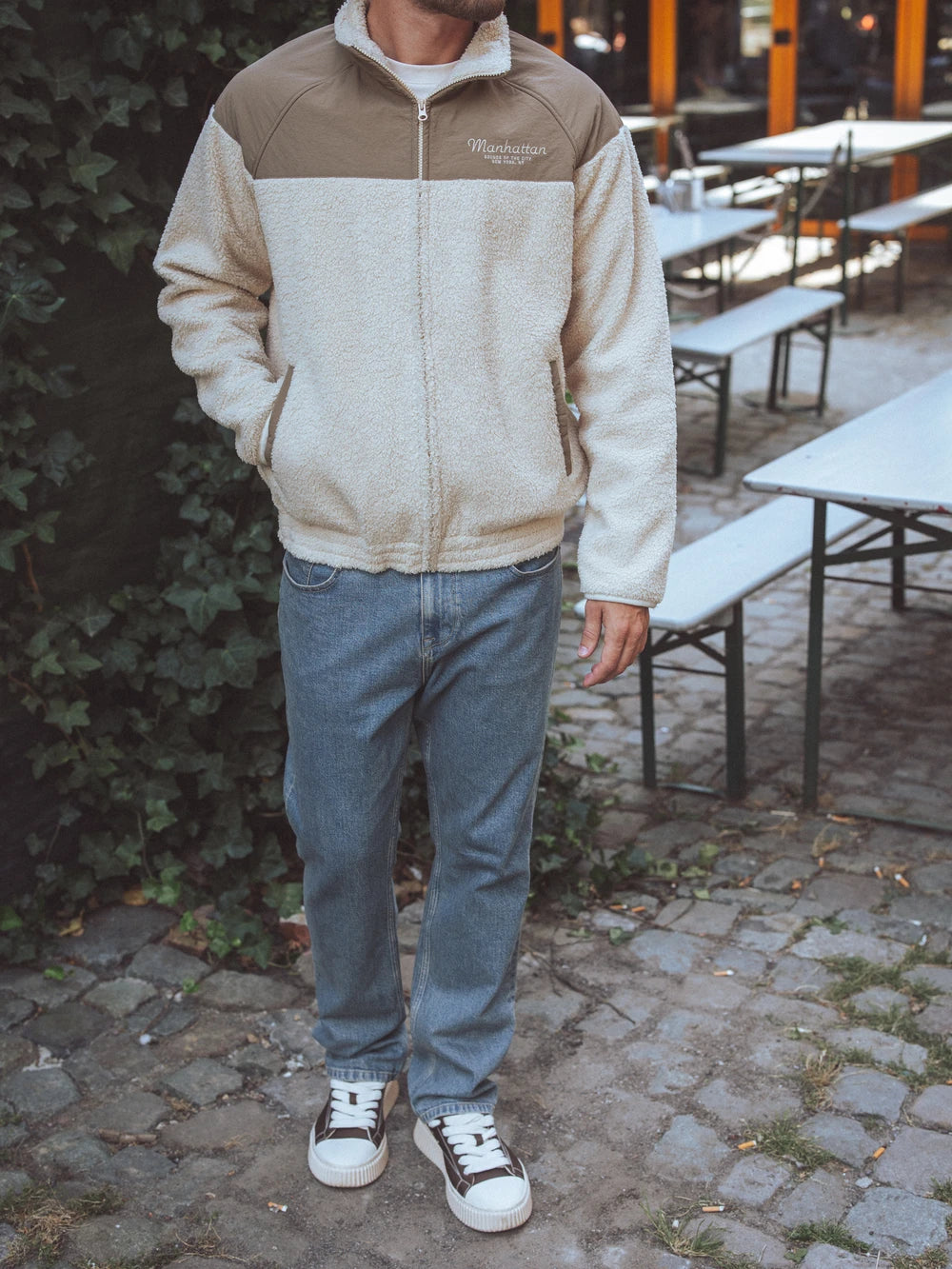 Beige Sherpa Jacket