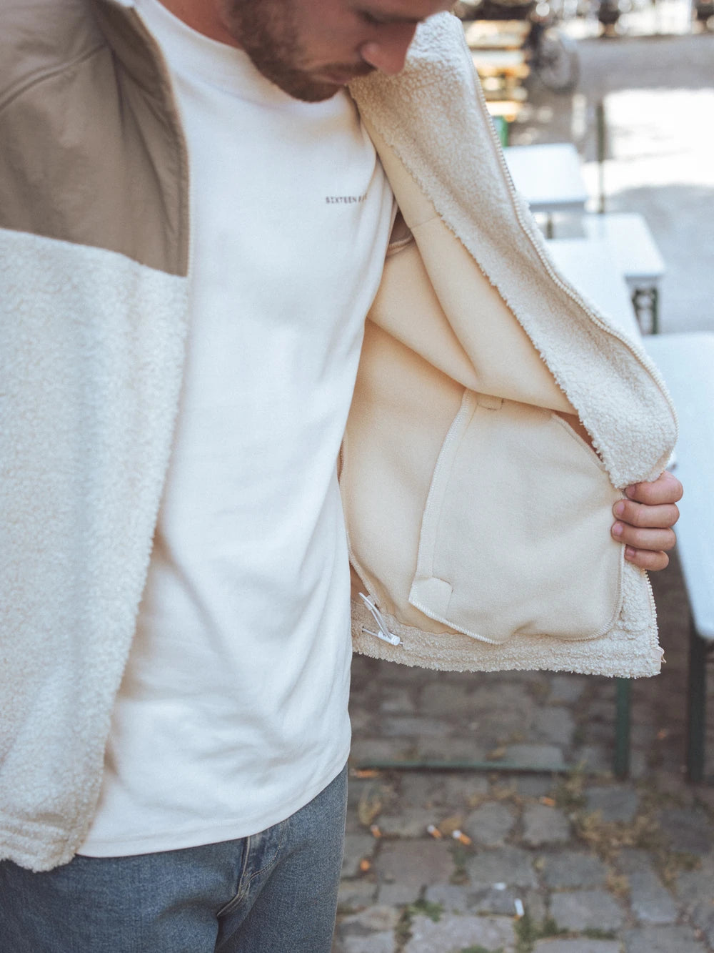 Beige Sherpa Jacket