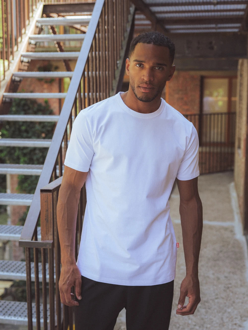 Weißes Slim-Fit-T-Shirt
