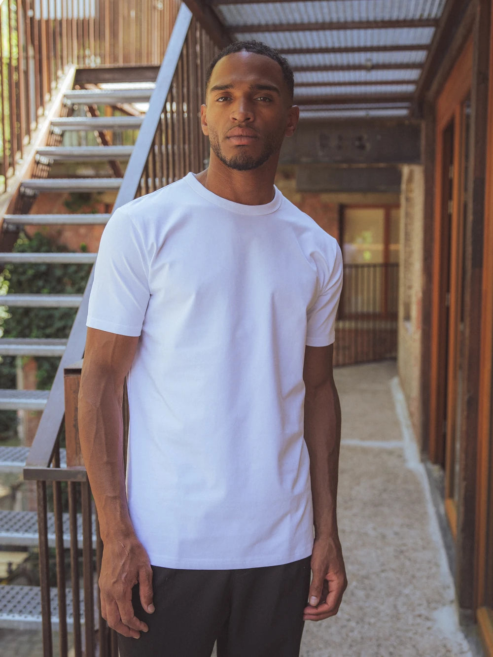 Weißes Slim-Fit-T-Shirt