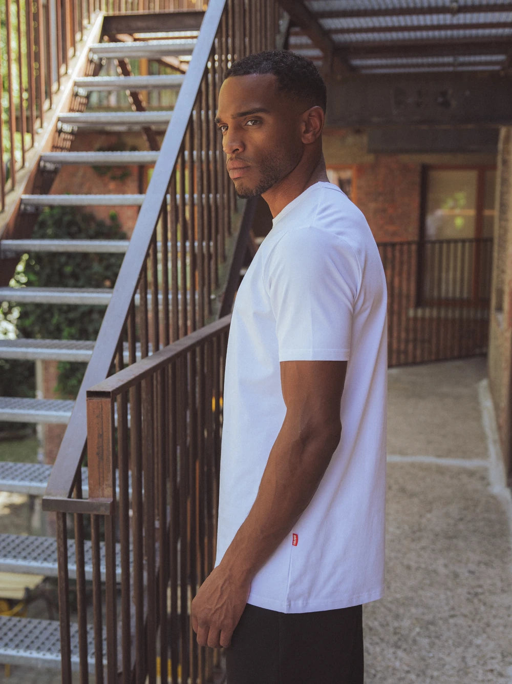 Weißes Slim-Fit-T-Shirt