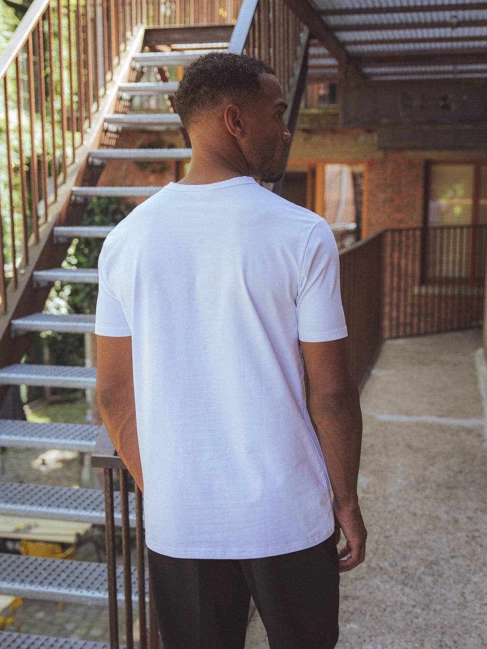 Weißes Slim-Fit-T-Shirt