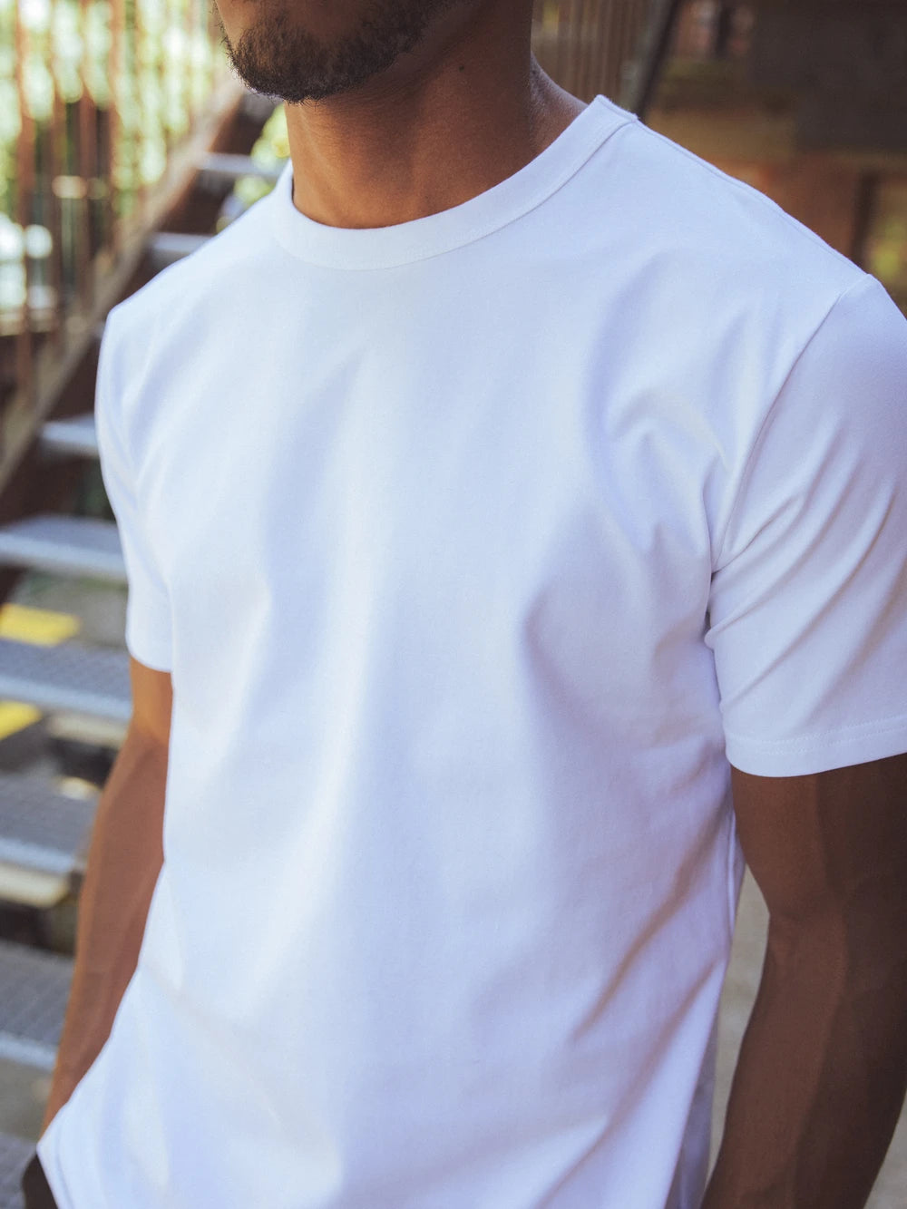 Weißes Slim-Fit-T-Shirt