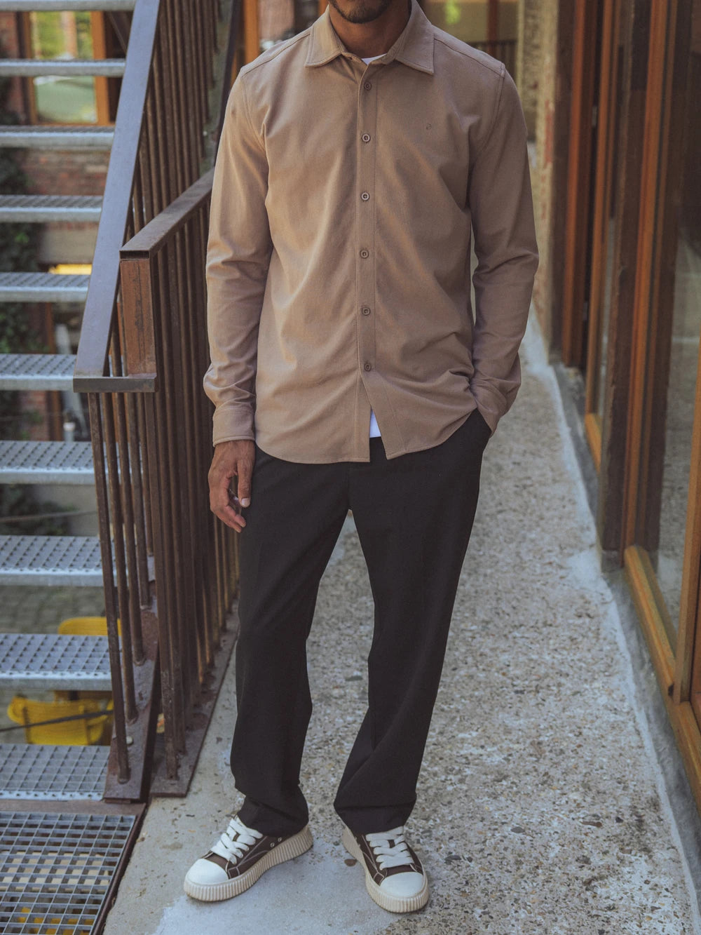 Brown Structured Shirt