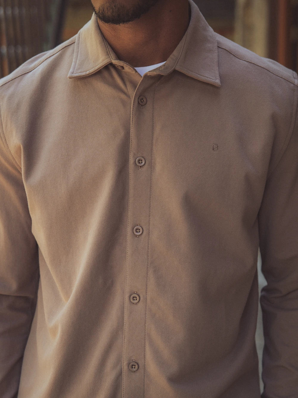 Brown Structured Shirt