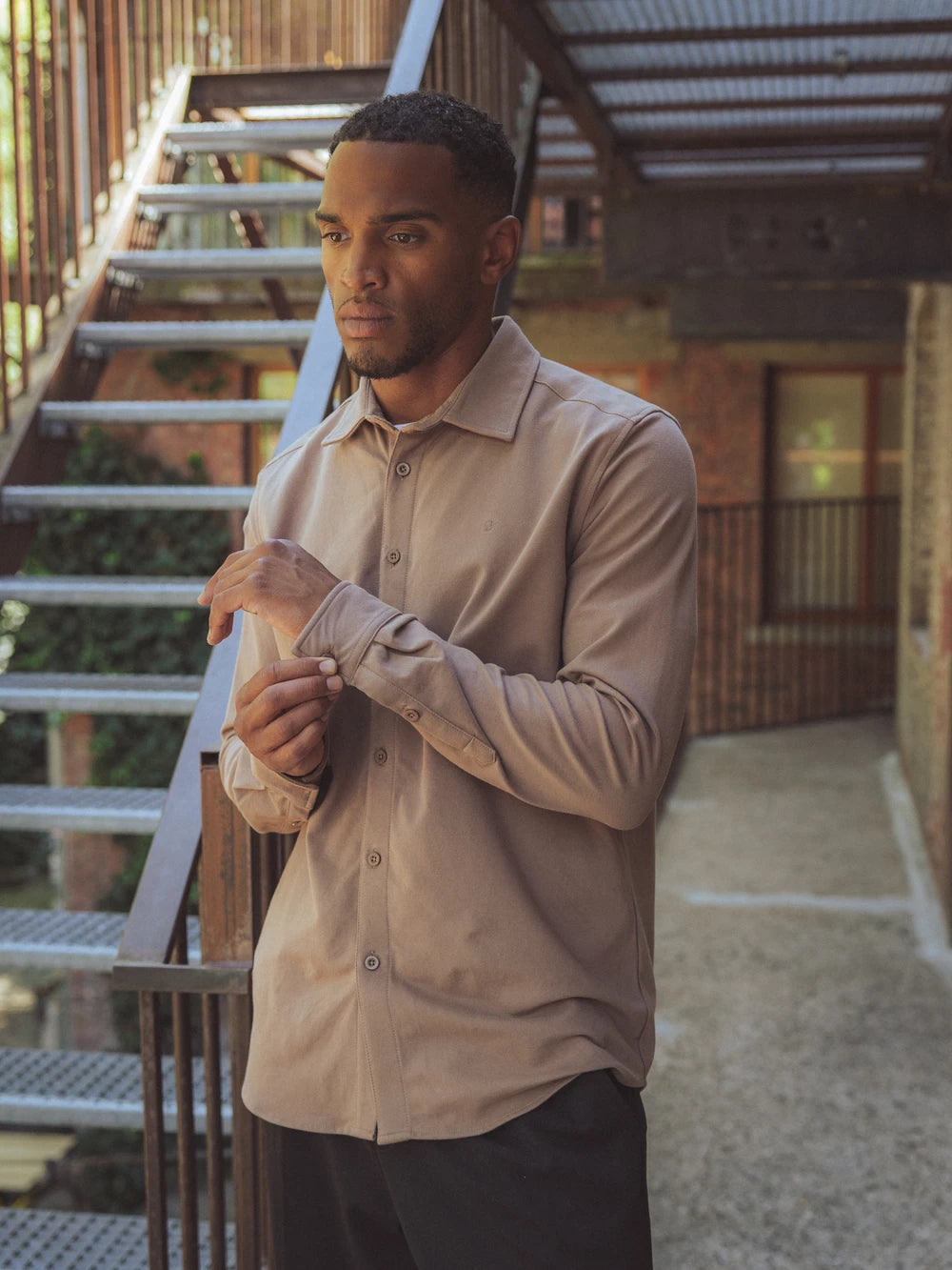 Brown Structured Shirt