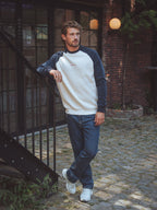 Navy Raglan Oversized Sweater