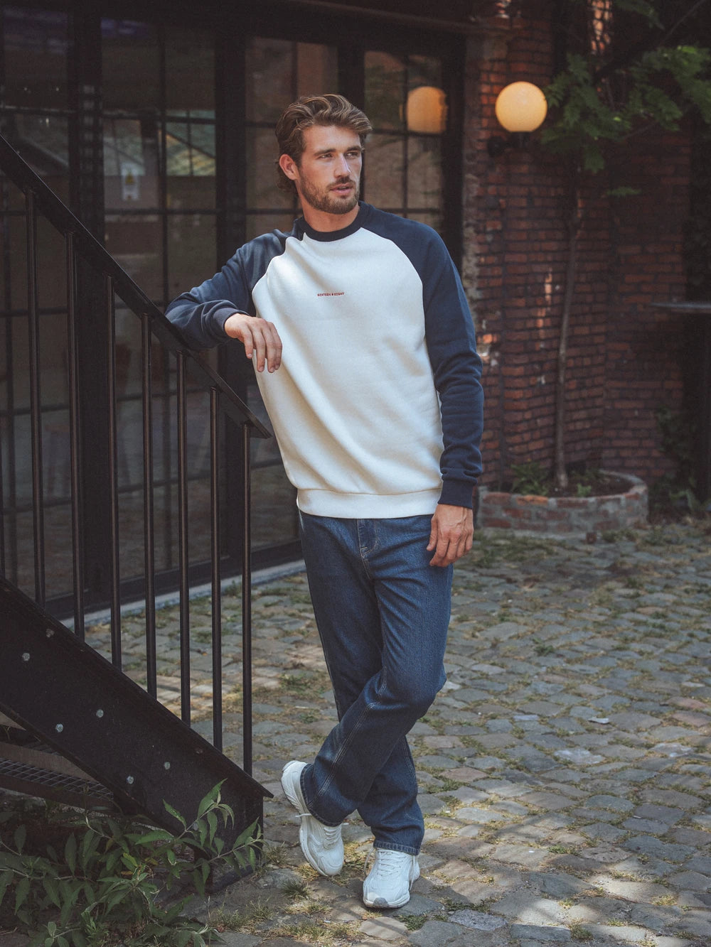 Navy Raglan Oversized Sweater