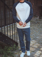 Navy Raglan Oversized Sweater