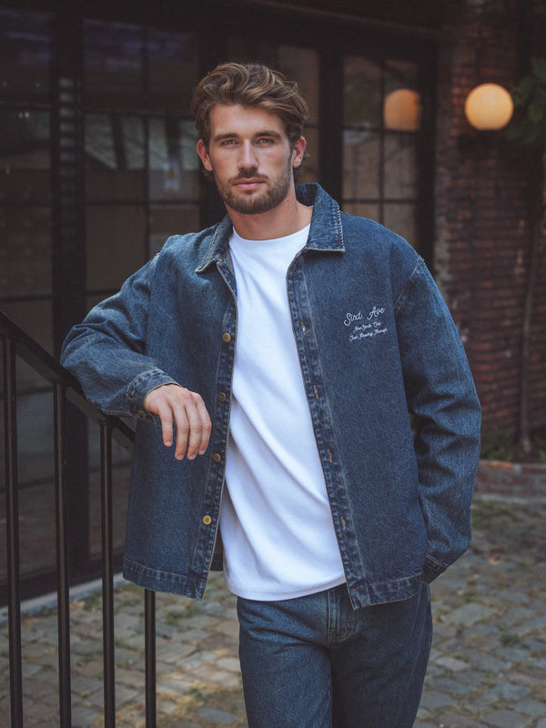 Boxy Dark Denim Overshirt