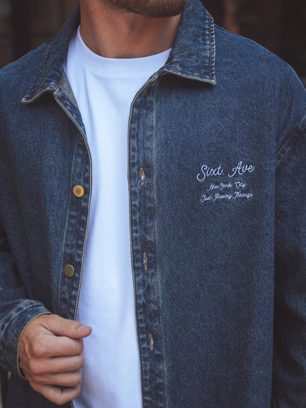 Boxy Dark Denim Overshirt