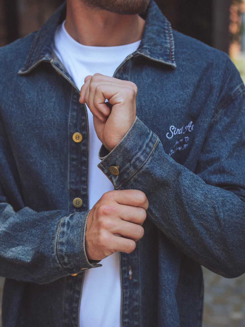 Boxy Dark Denim Overshirt