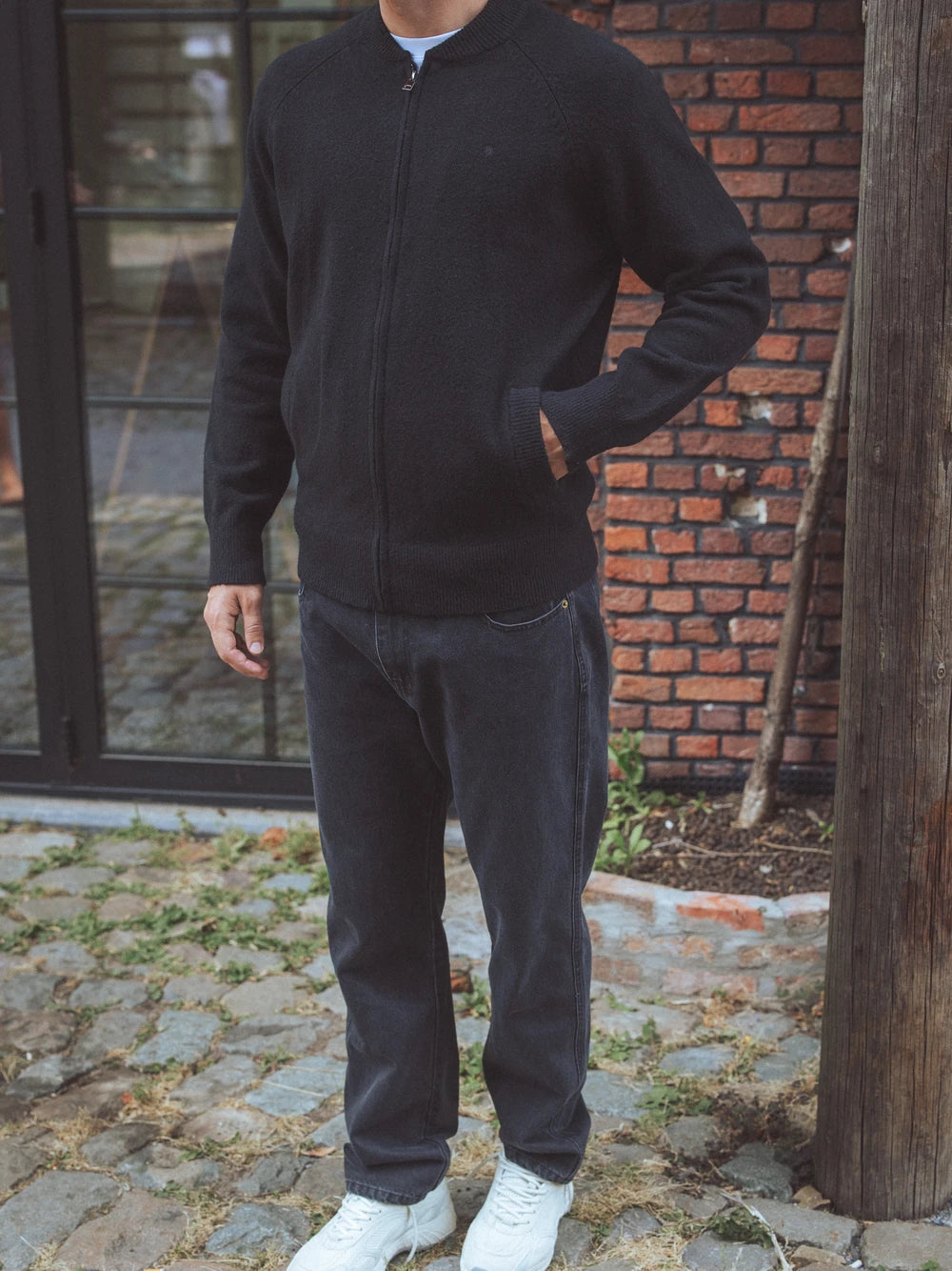 Black Baseball Knitted Vest