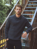 Dark Grey Knitted Rib Sweater