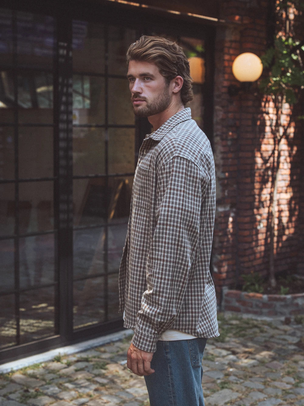 Brown Flannel Checked Shirt