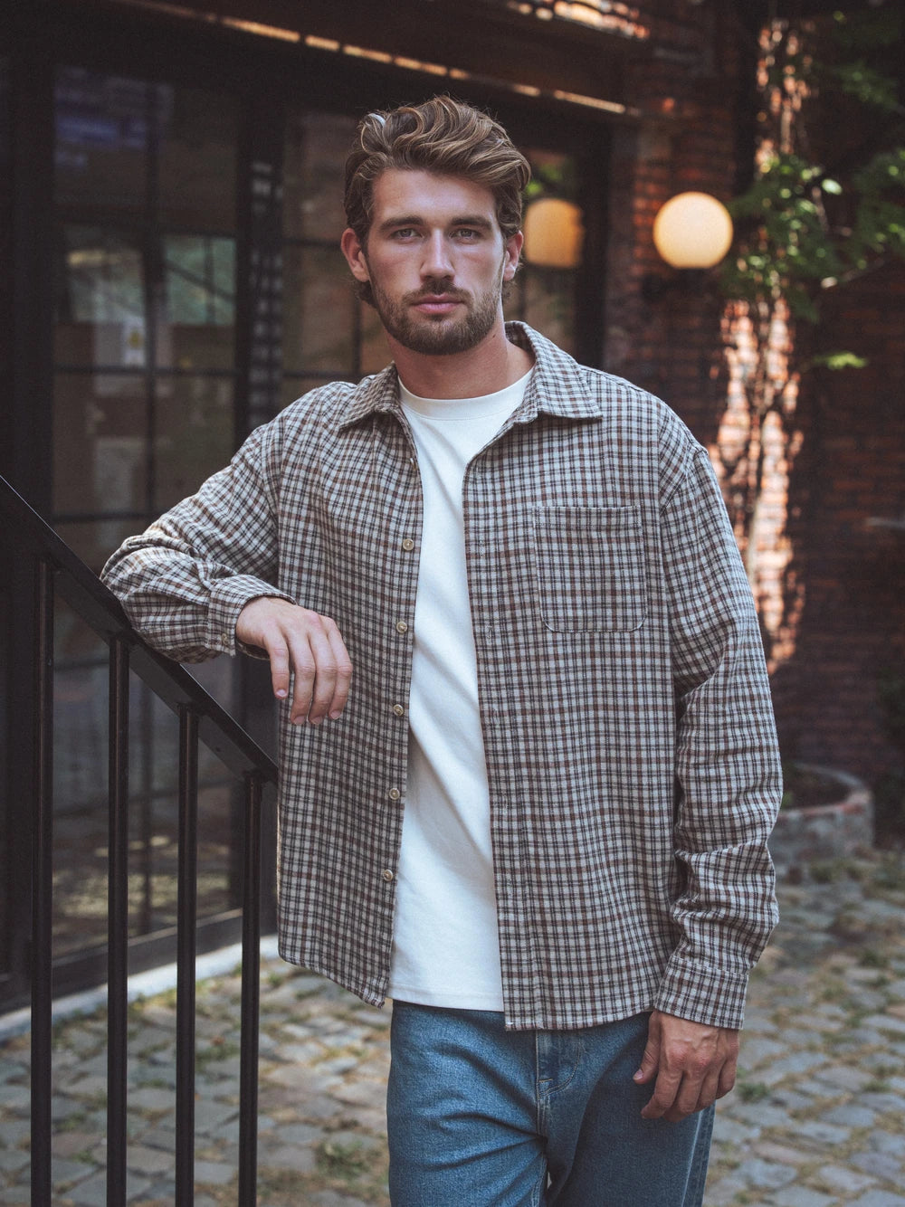 Brown Flannel Checked Shirt