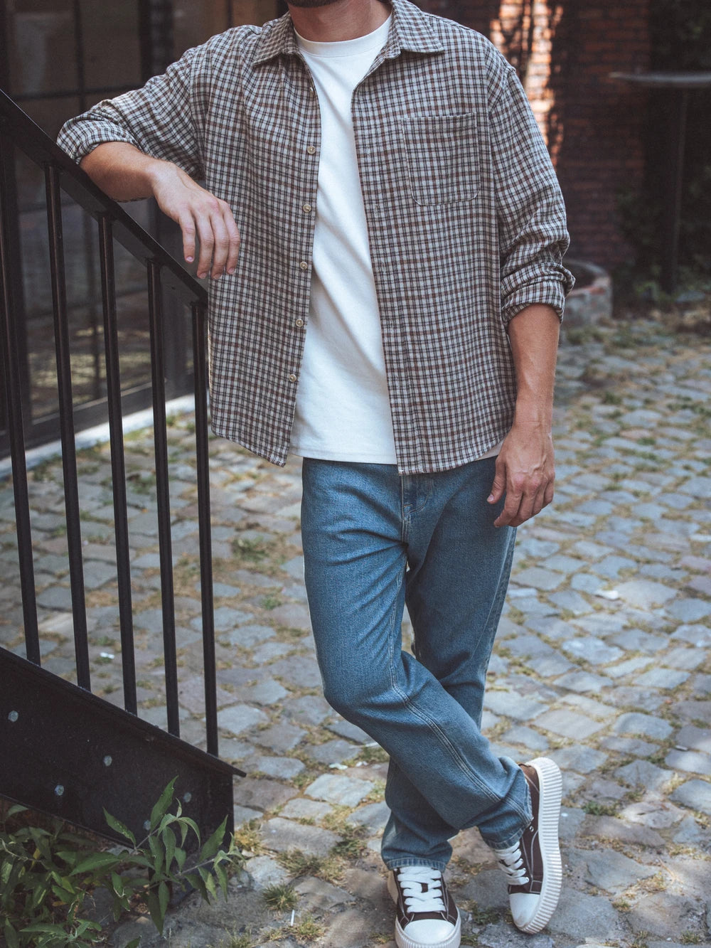 Brown Flannel Checked Shirt