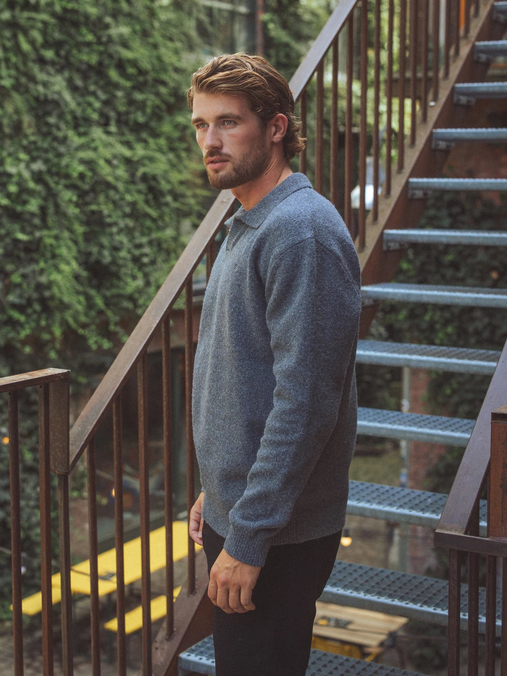 Dark Grey V-Neck Knit Sweater