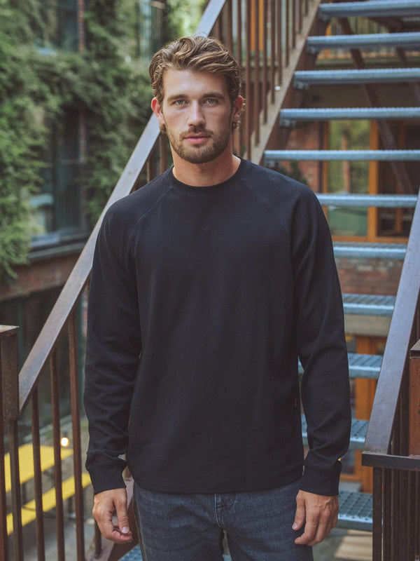 Black Oversized Raglan Longsleeve