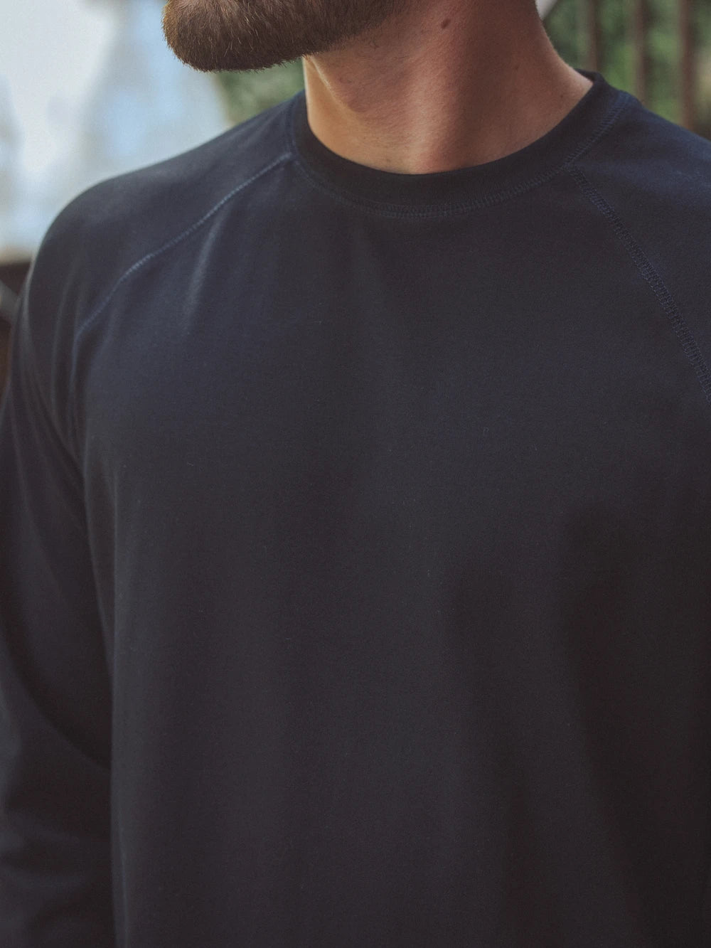 Black Oversized Raglan Longsleeve