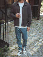Brown Check Oversized Overshirt