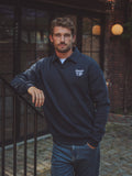 Navy Oversized V-neck Sweater