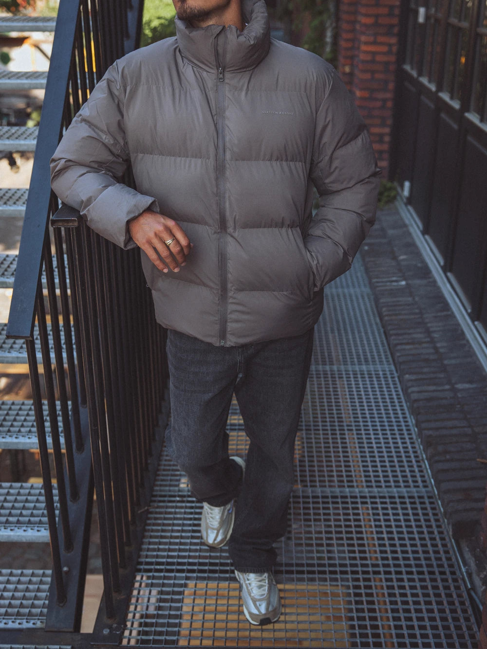 Grey Puffer Jacket