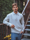Grey Polo Zipper Longsleeve