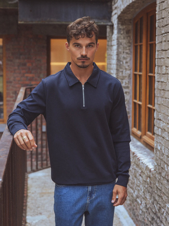Navy Half Zip Jersey