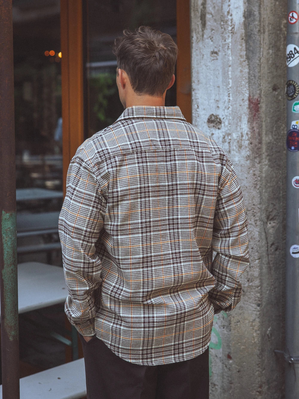 Light Brown Flannel Checked Shirt
