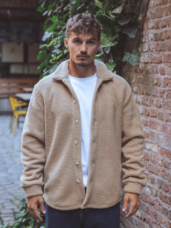 Beige Teddy Overshirt