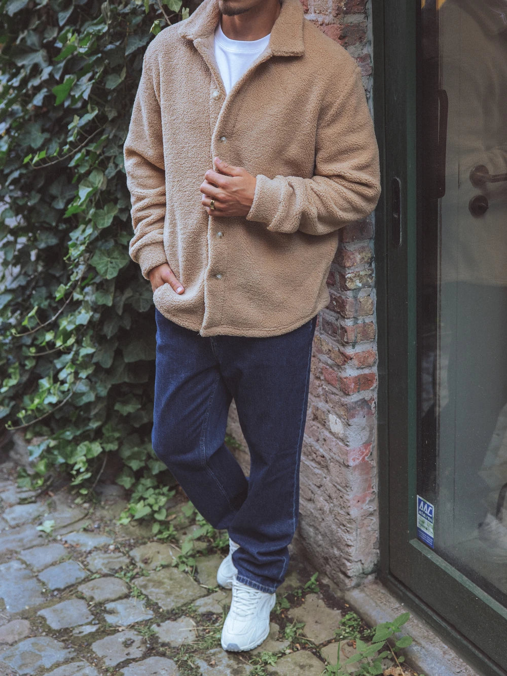 Beige Teddy Overshirt