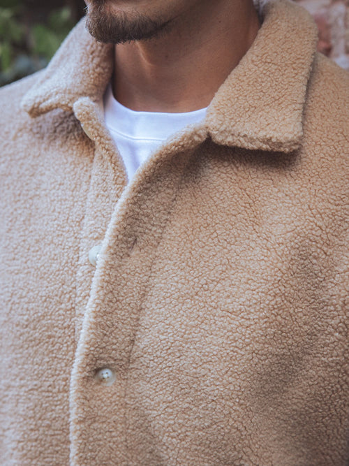 Beige Teddy Overshirt