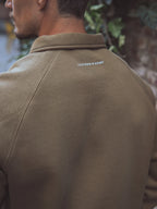 Brown Zipper Polo Sweater