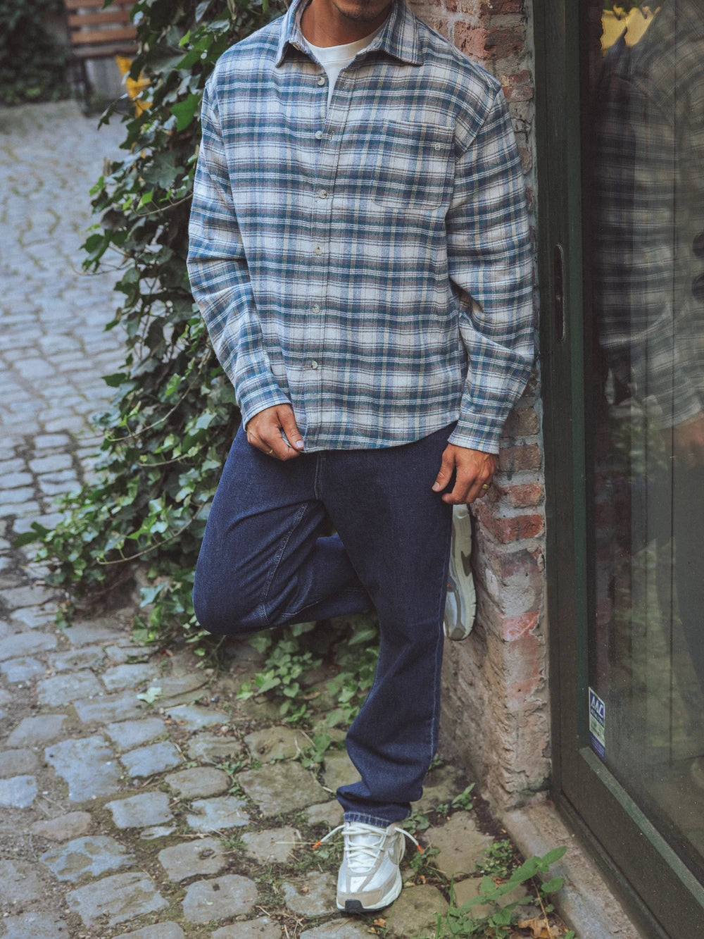 Blue Flannel Checked Shirt