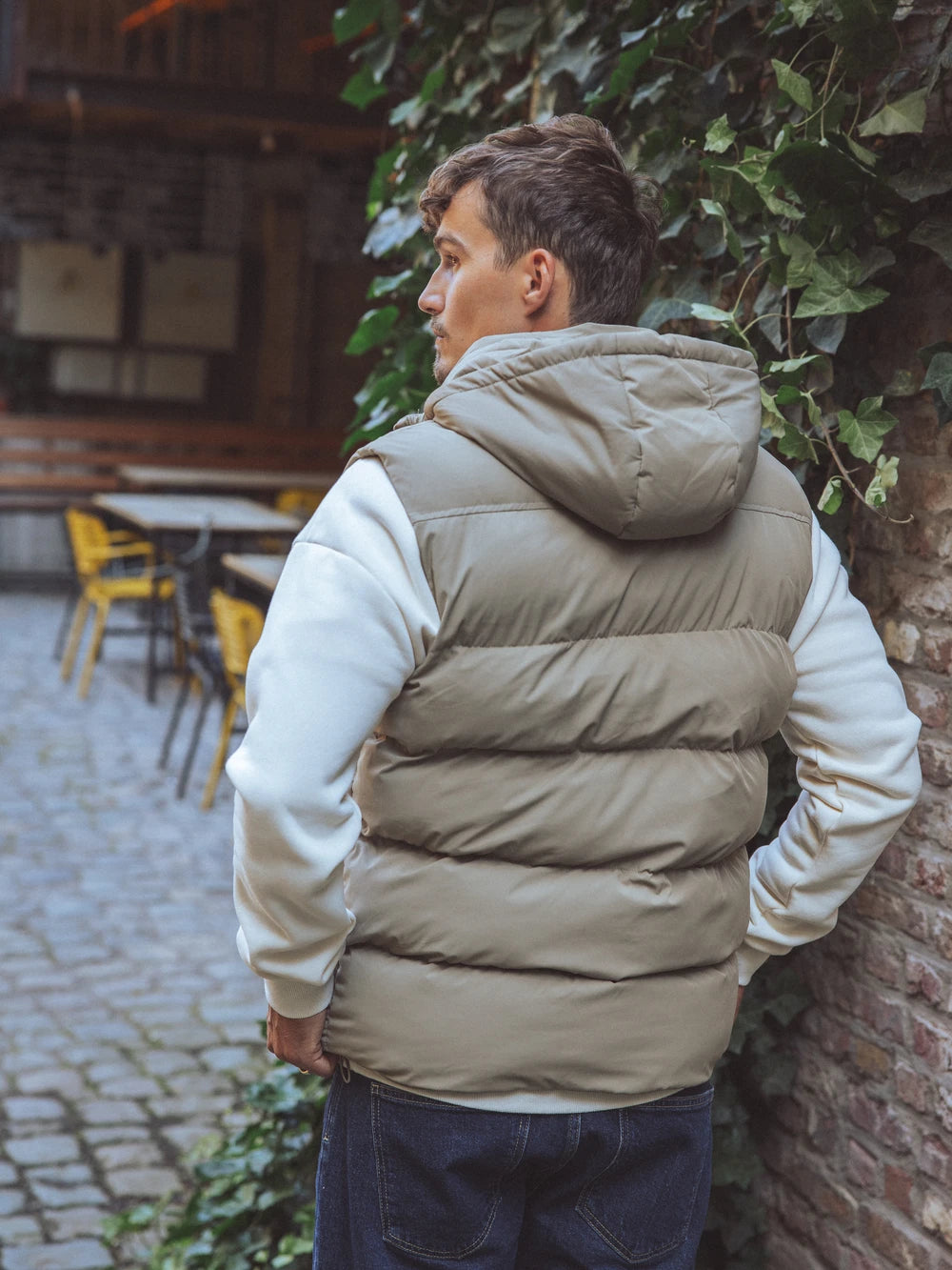 Brown Hooded Bodywarmer