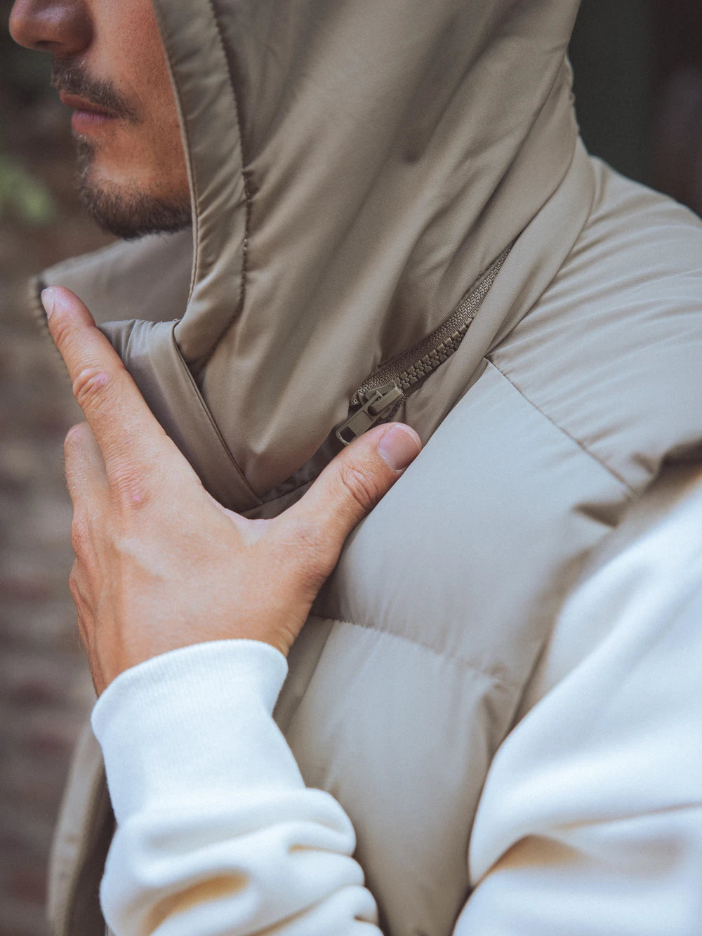 Brown Hooded Bodywarmer