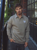 Brown Oversized V-neck Sweater