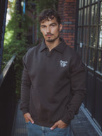 Dark Brown Oversized V-neck Sweater