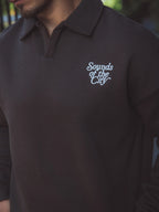 Dark Brown Oversized V-neck Sweater