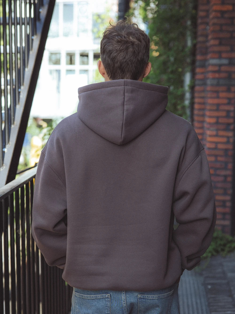 Brown NY Boxy Hoodie