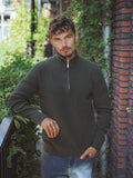 Olive Half Zip Knit Sweater