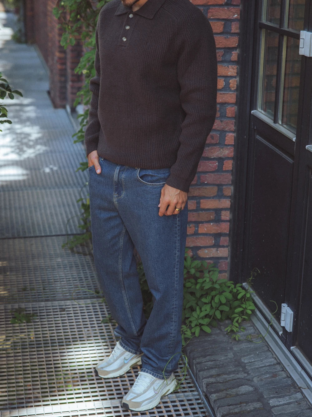 Dark Brown Knitted Oversized Sweater
