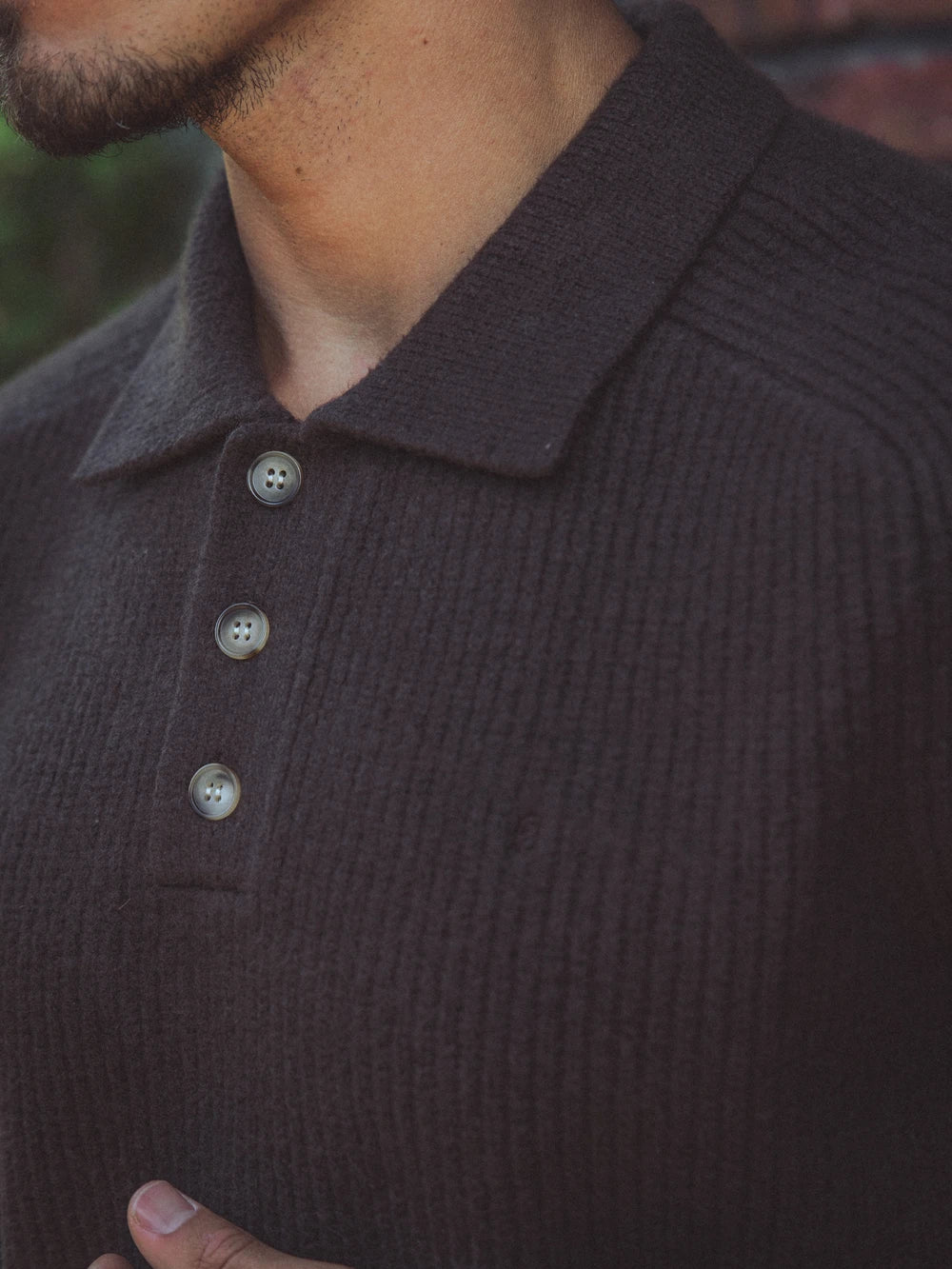 Dark Brown Knitted Oversized Sweater