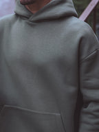 Grüner Oversize-Kapuzenpullover